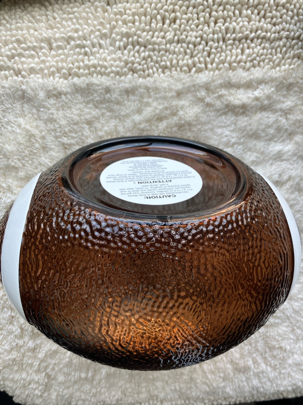 Bath and Body Works Football Three Wick Candle Holder - Picture 2 of 3